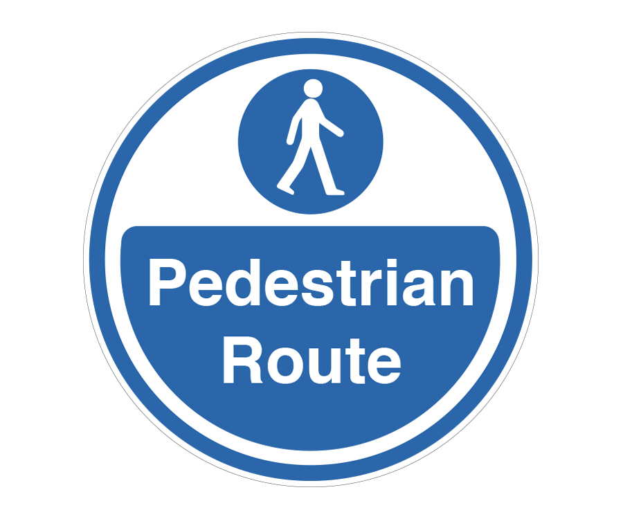 Pedestrian Route Floor Graphic