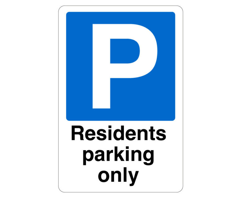 Residents Parking Only Notice