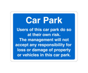 Car Park Disclaimer Notice