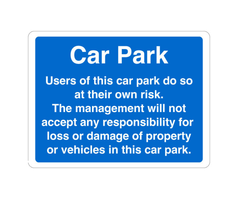 Car Park Disclaimer Notice