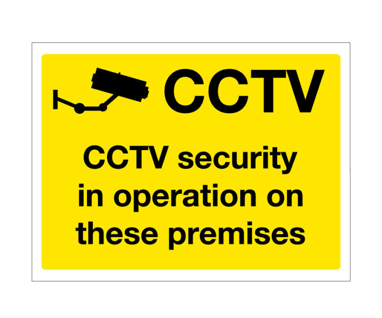 CCTV Security in Operation on These Premises Notice. 300x400mm