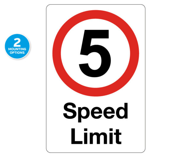 5 MPH Speed Limit Notice