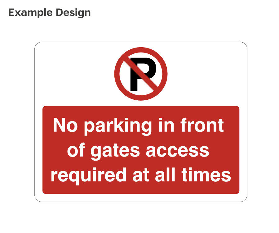 Custom No Parking Traffic Notice - Image 2