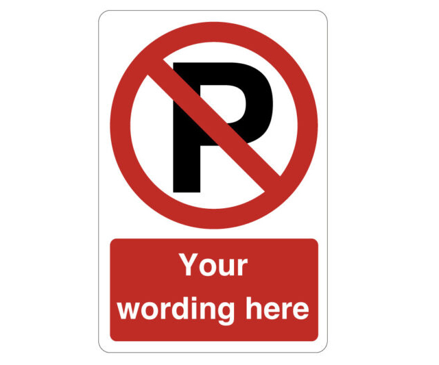 Custom No Parking Traffic Notice