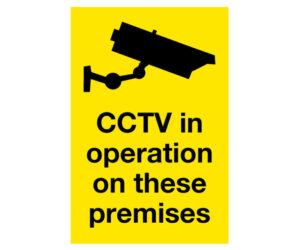 CCTV in Operation On These Premises Notice. 150x100mm Vinyl Sticker
