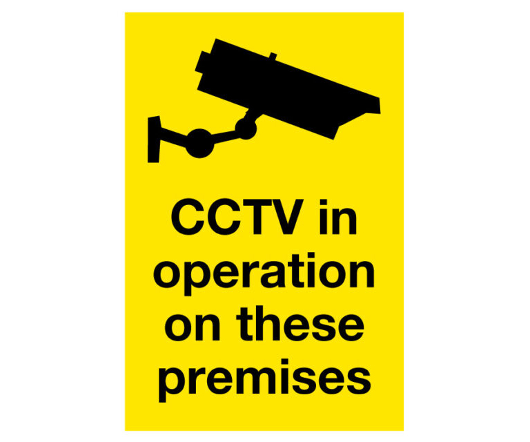 CCTV in Operation On These Premises Notice. 150x100mm Vinyl Sticker