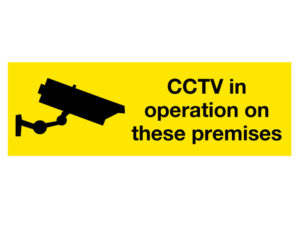 CCTV in Operation On These Premises Notice. 300x100mm Vinyl Sticker