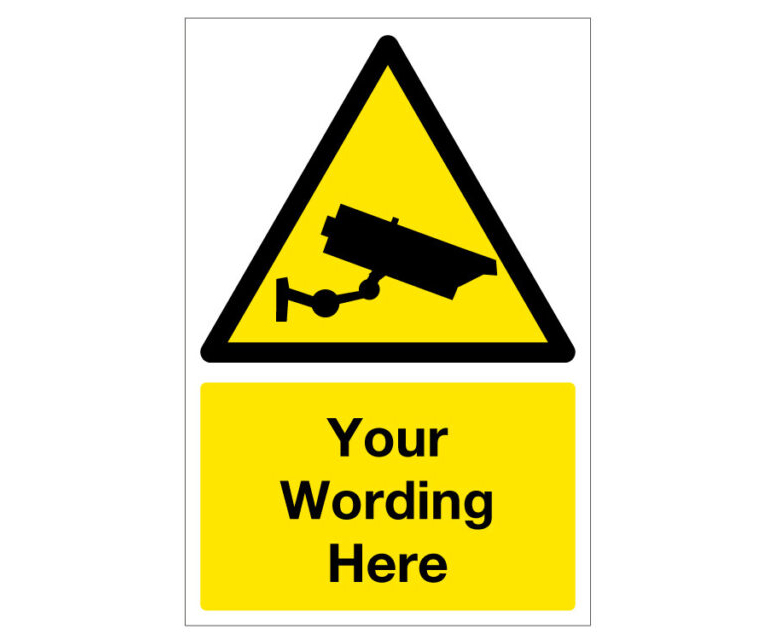 Custom made CCTV Security Notice