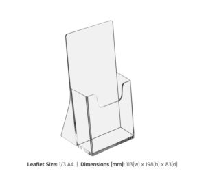 1/3 A4 Freestanding Leaflet Dispenser