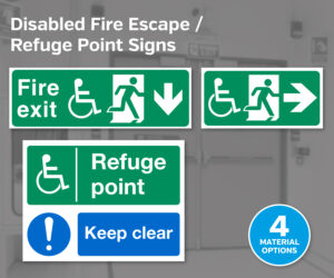 Disabled Fire Escape / Refuge Point Signs