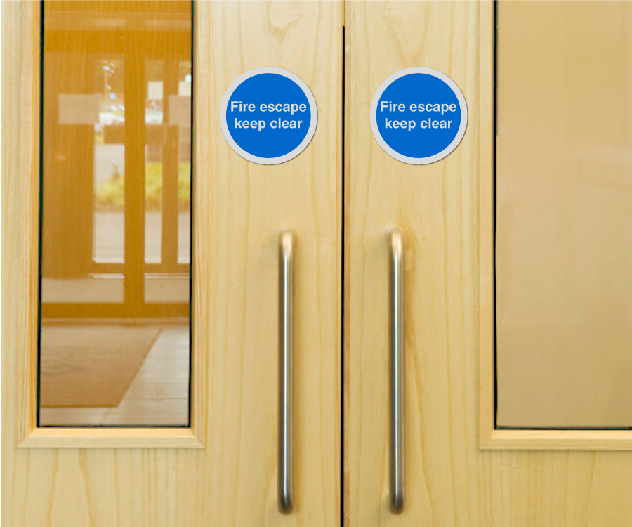 ds040 fire escape keep clear 75mm disc