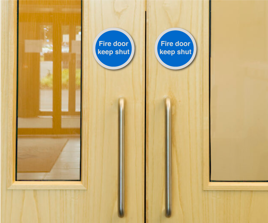 Fire Door Keep Shut Notice - 75mm Disc - Pack 10 - Image 3