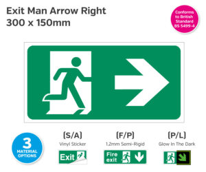Exit Man Arrow Right Sign