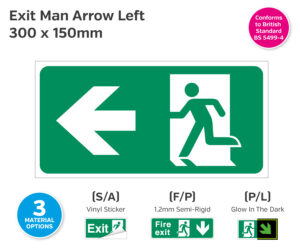 Exit Man Arrow Left Sign