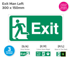 Exit Man Left Sign