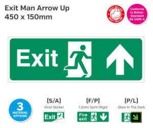 Exit Man Arrow Up Sign