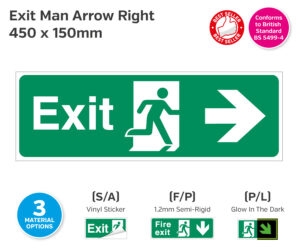 Exit Man Arrow Right Sign
