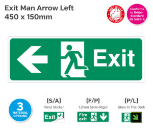 Exit Man Arrow Left Sign