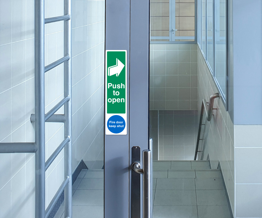 es236 push to open fire door finger plate