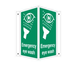 Emergency Eye Wash Projecting Notice
