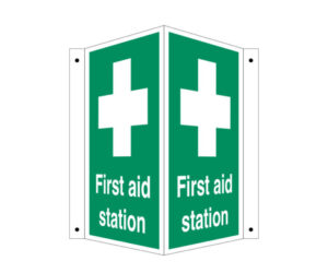 First Aid Station Projecting Notice