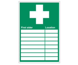First Aider & Location Notice