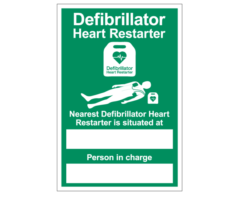 Nearest Defibrillator & Person in Charge Notice