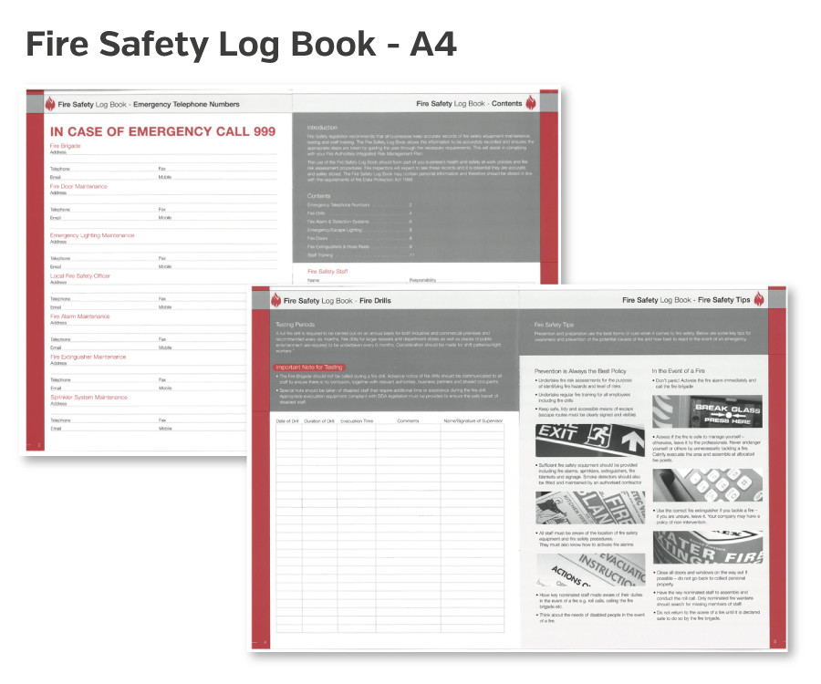 `fs076 fire safety log book