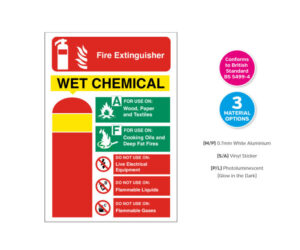 Wet Chemical Fire Extinguisher Equipment Notice