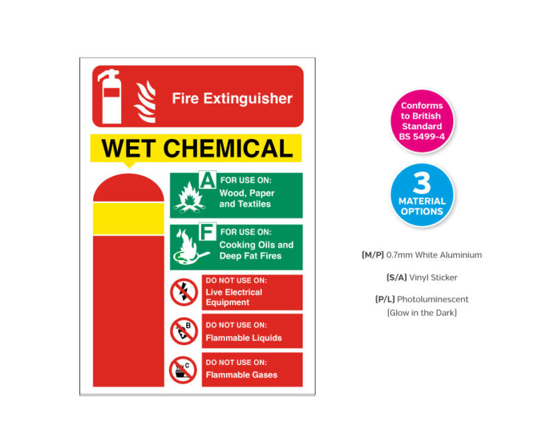 Wet Chemical Fire Extinguisher Equipment Notice