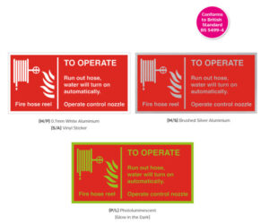 Fire Hose Reel - Run Out Hose Notice