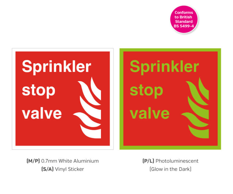 Sprinkler Stop Valve Notice