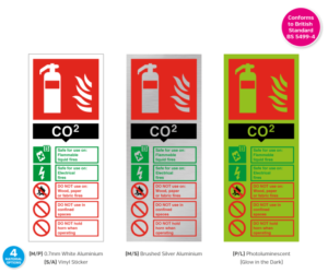 CO2 Fire Extinguisher Notice