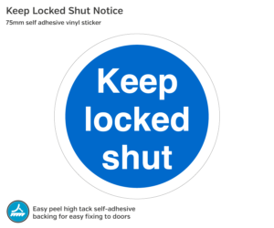 Keep Locked Shut - 75mm Vinyl Sticker