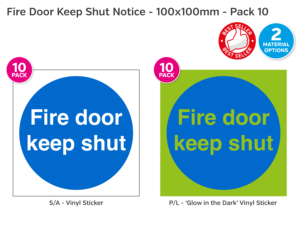 ms238 fire door keep shut 10 pack 100x100