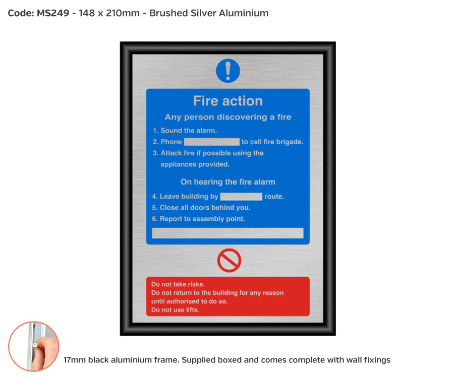 ms249-251 framed silver gold 2 part fire action a5