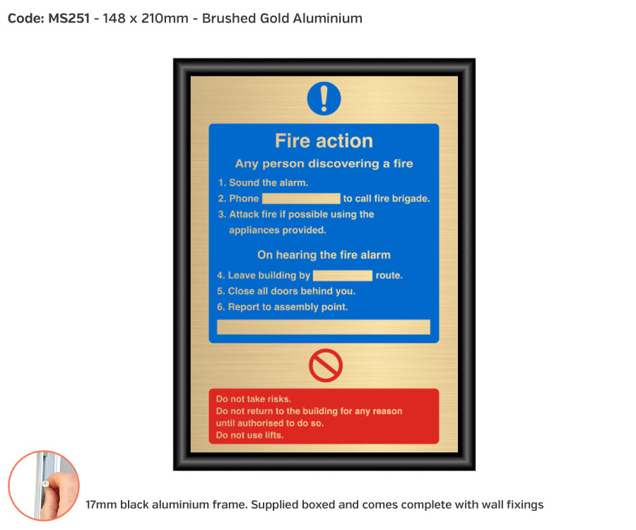 ms249-251 framed silver gold 2 part fire action a5