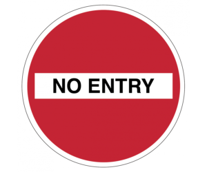 No Entry floor and wall floor graphic