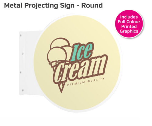 Metal Projecting Sign - Round