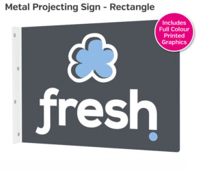 Rectangle - Metal Projecting Notice