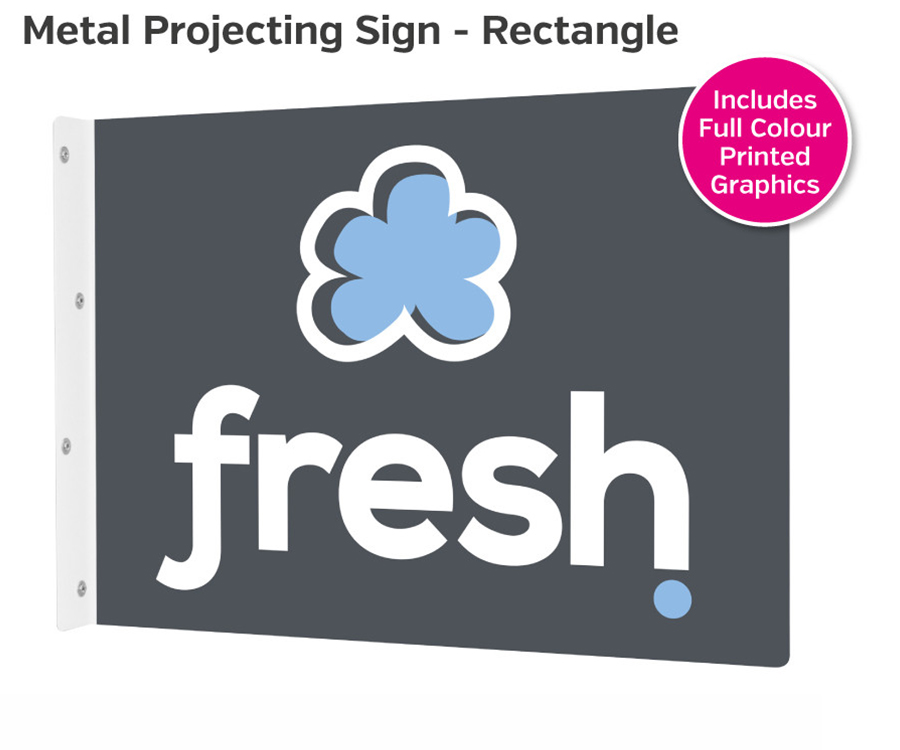 Rectangle - Metal Projecting Notice