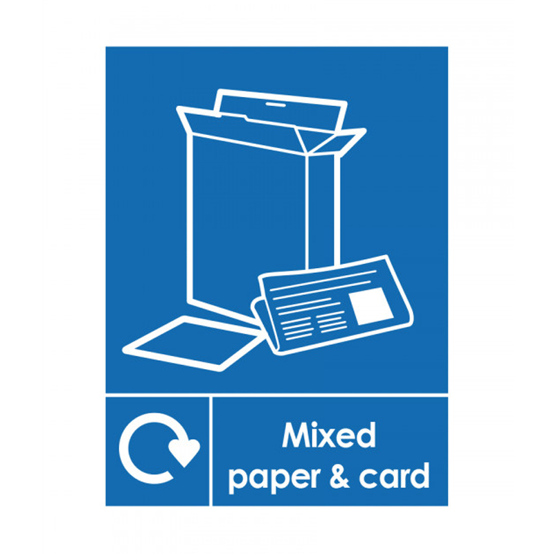 Mixed Paper & Card Recycling Notice