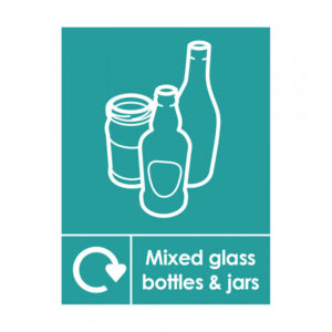 Mixed Glass Bottles & Jars Recycling Notice