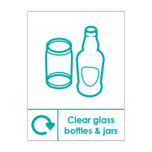 Clear Glass Bottles & Jars Recycling Notice