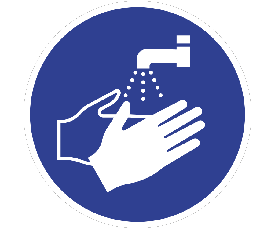 Wash your hands floor & wall vinyl graphic