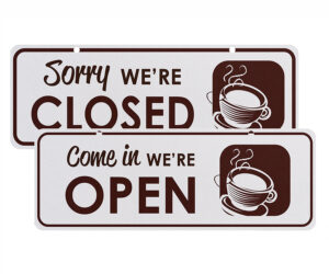 Cafe Open & Closed Notice