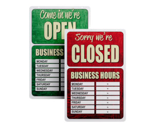 Open & Closed Business Hours Notice