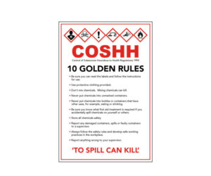 COSHH The 10 Golden Rules Notice