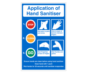 Application of Hand Sanitiser Notice