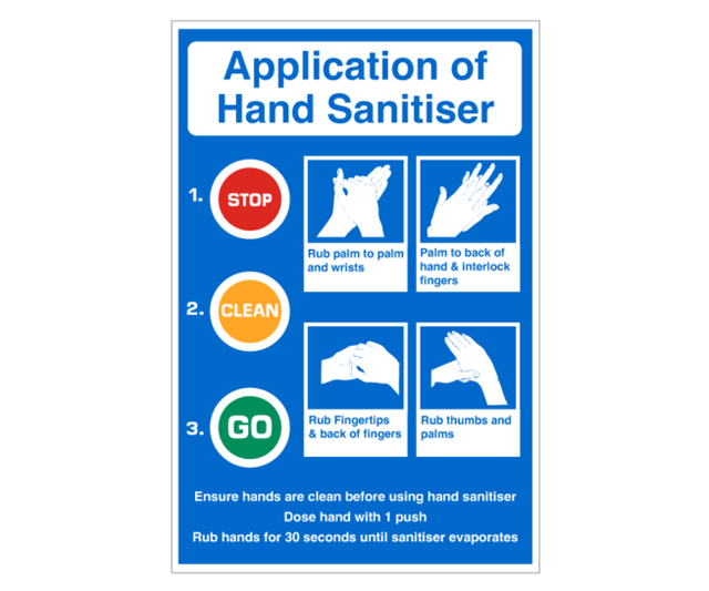 Application of Hand Sanitiser Notice